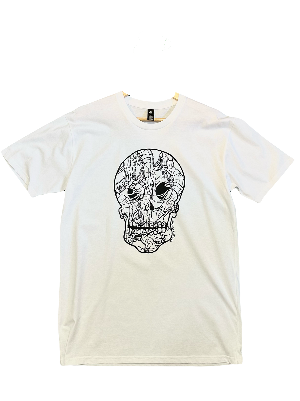 Captain Sketchy Skull Tee - Prawn