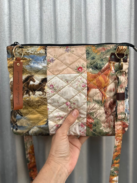 SOS Handmade patchwork fabric bag- Horse