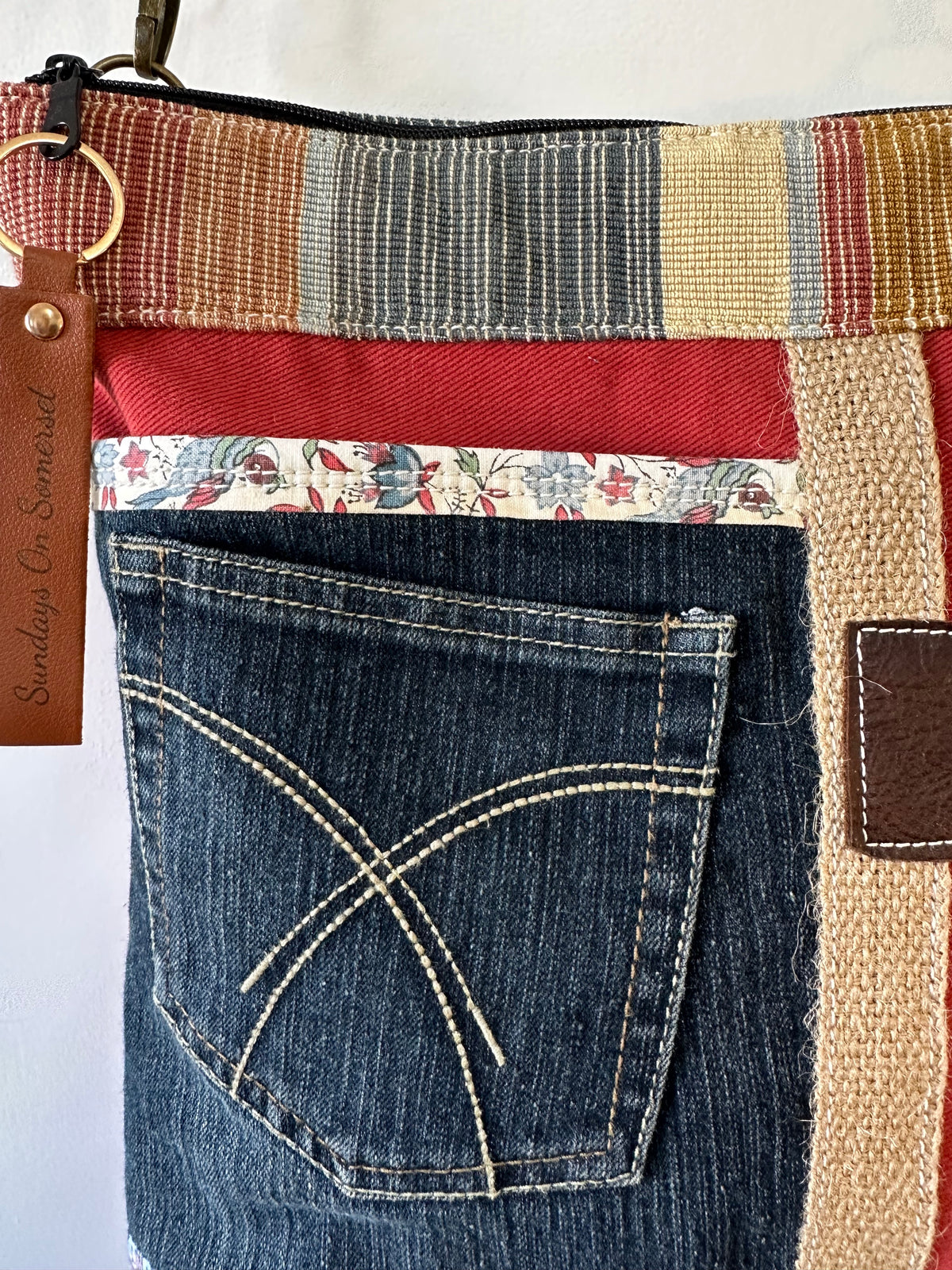 SOS Handmade Bag - Boho denim pocket