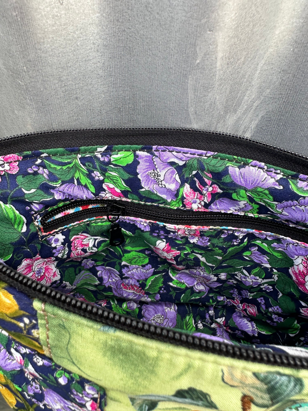 SOS Handmade patchwork fabric bag - florals