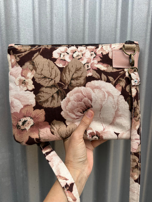 SOS Handmade patchwork fabric bag - rustic florals