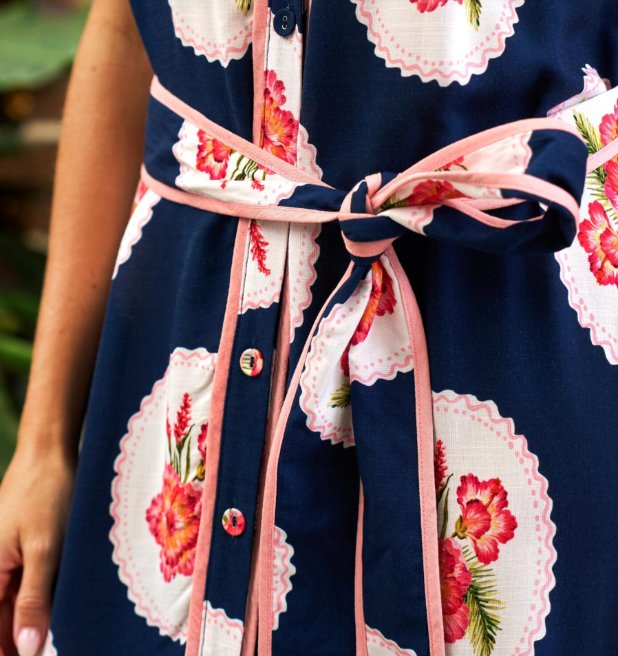 Boho Dress - Navy