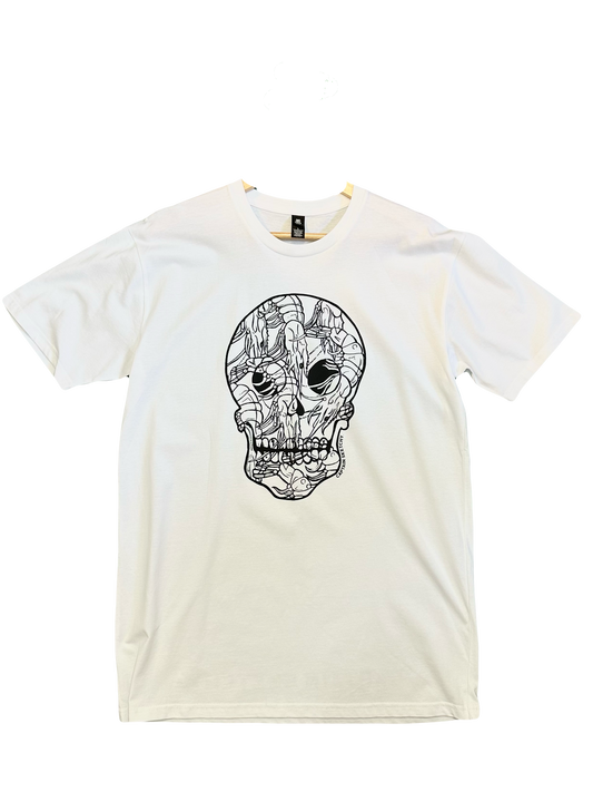Captain Sketchy Skull Tee - Prawn