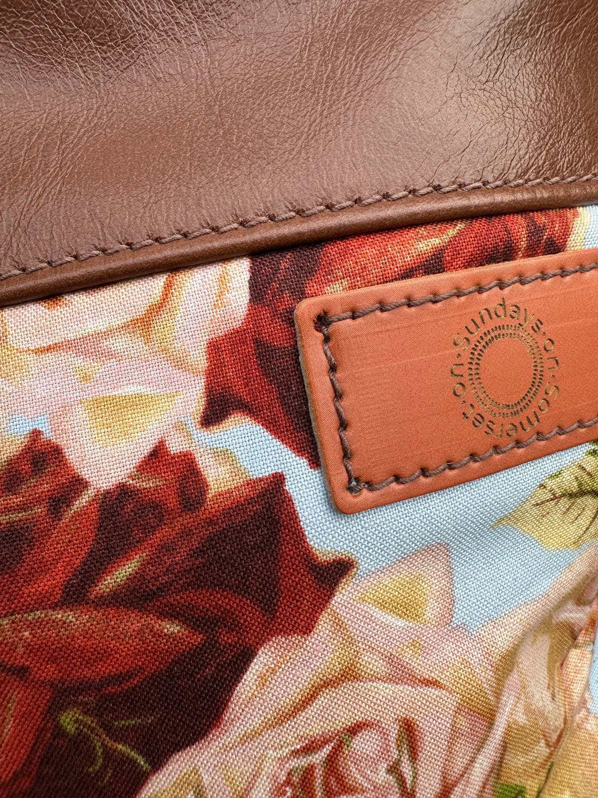 SOS Handmade patchwork fabric clutch bag - Leather Roses