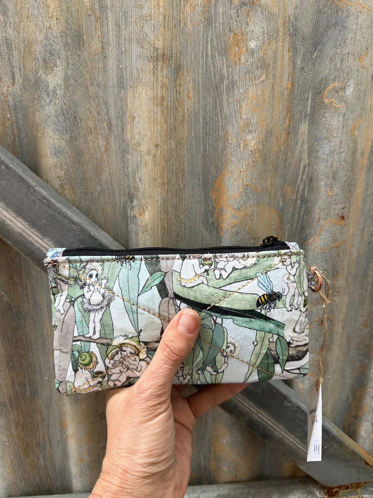 SOS Handmade patchwork fabric clutch mini bag - Gibbs