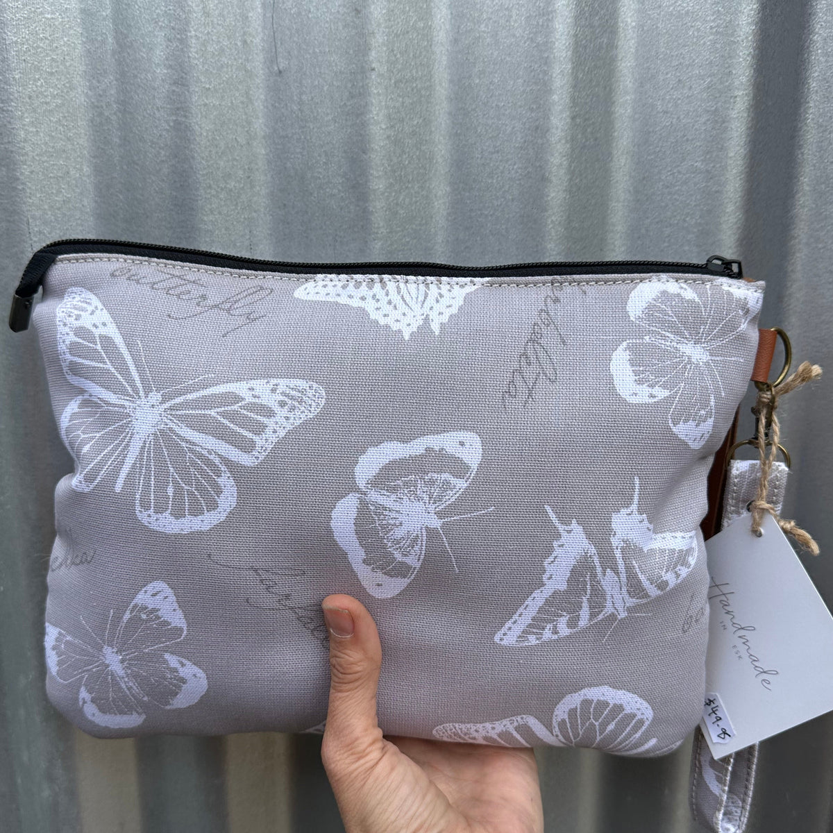 SOS Handmade patchwork fabric clutch bag - Butterfly