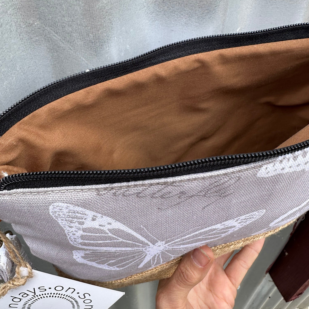 SOS Handmade patchwork fabric clutch bag - Butterfly