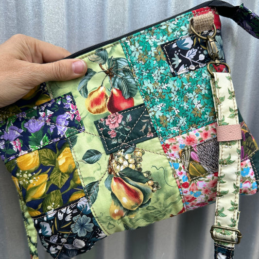 SOS Handmade patchwork fabric bag - florals