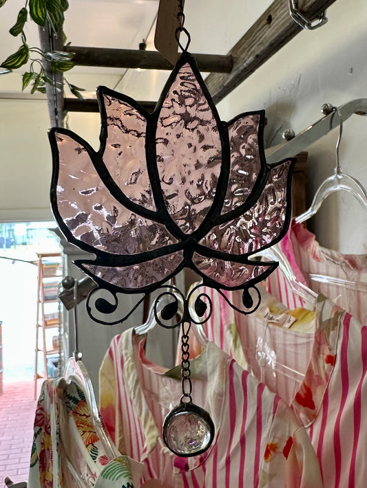 Leadlight Sun Catcher - Lotus
